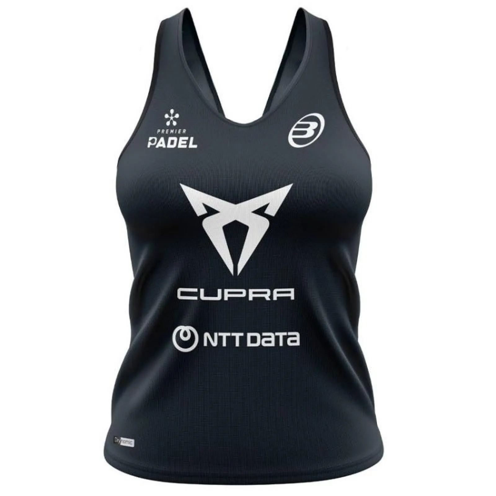 REMERAS BULLPADEL DELFI BREA PREMIER PADEL BRETE NEGRO Remera Bullpadel Delfi Brea Premier Padel Brete Negro - Imagen 1